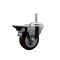 Service Caster 35 Inch Maroon Polyurethane Wheel Swivel 34 Inch Threaded Stem Caster with Brake SCC SCC-TS20S3514-PPUB-MRN-PLB-34212 - alternate 1